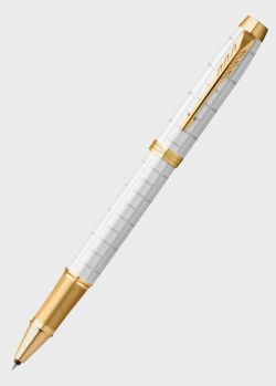 Ручка-ролер у перламутровому кольорі з гравіюванням Parker IM 17 Premium Pearl GT RB, фото